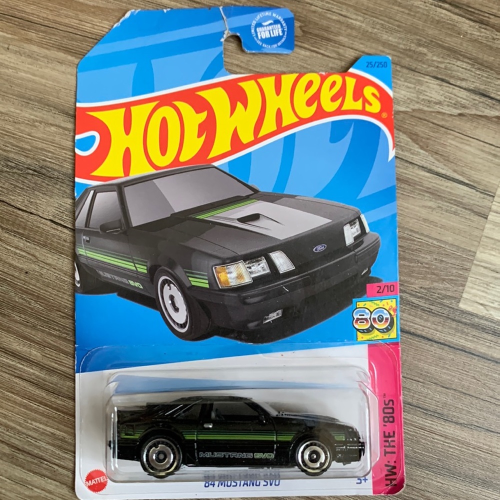 Hot Wheels Car 25/250 HW 80s 2/10 84 Mustang SVO Ford muscle New Hotwheels 2023